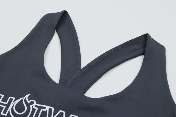 [TOP : HTK018] HOTWORX DELTAZ BRA TOP / DEEP CHARCOAL