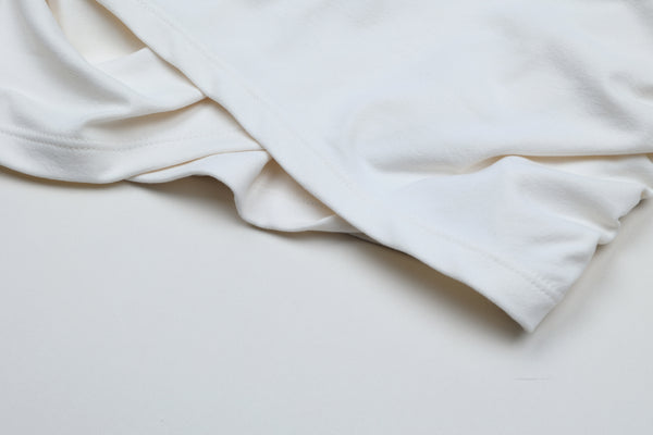 [TOP : HTK019] HOTWORX PEONY SHIRRING CROP TOP / CREAM