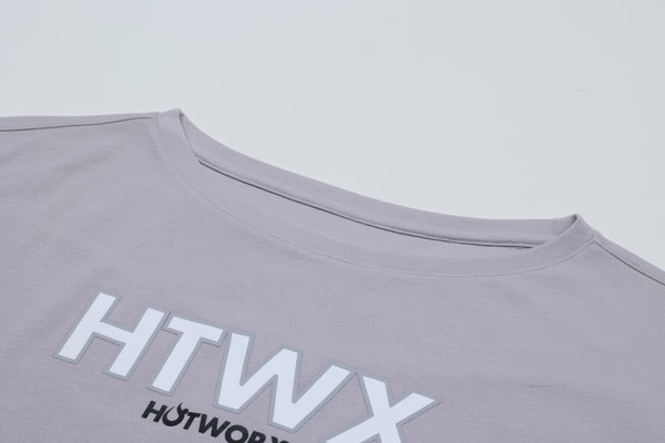 [TOP : HL018] HOTWORX AERO LONG SLEEVE T-SHIRTS / SNOW GRAY