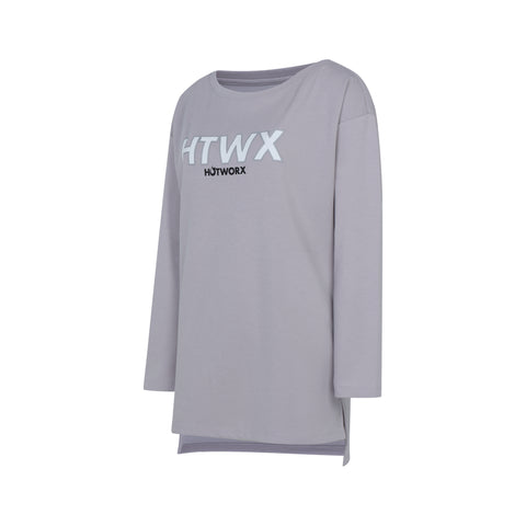 [TOP : HL018] HOTWORX AERO LONG SLEEVE T-SHIRTS / SNOW GRAY