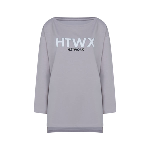 [TOP : HL018] HOTWORX AERO LONG SLEEVE T-SHIRTS / SNOW GRAY