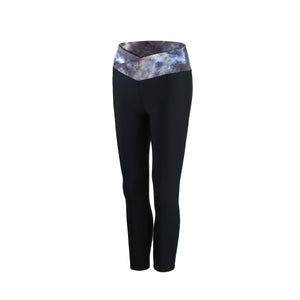 [BOTTOM : HPU7018] HOTWORX TIE DYE V-WAIST LEGGINGS / CHARCOAL