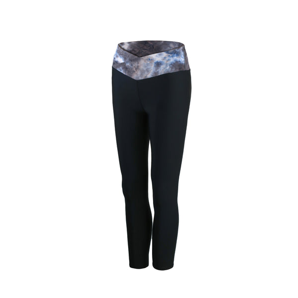 [BOTTOM : HPU7018] HOTWORX TIE DYE V-WAIST LEGGINGS / CHARCOAL