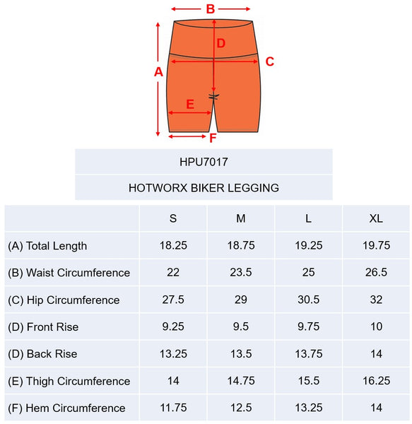 [BOTTOM : HPU7017] HOTWORX BIKER LEGGING / NEON ORANGE