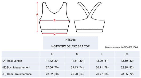 [TOP : HTK018] HOTWORX DELTAZ BRA TOP / DEEP CHARCOAL