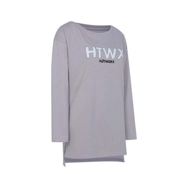 [TOP : HL018] HOTWORX AERO LONG SLEEVE T-SHIRTS / SNOW GRAY